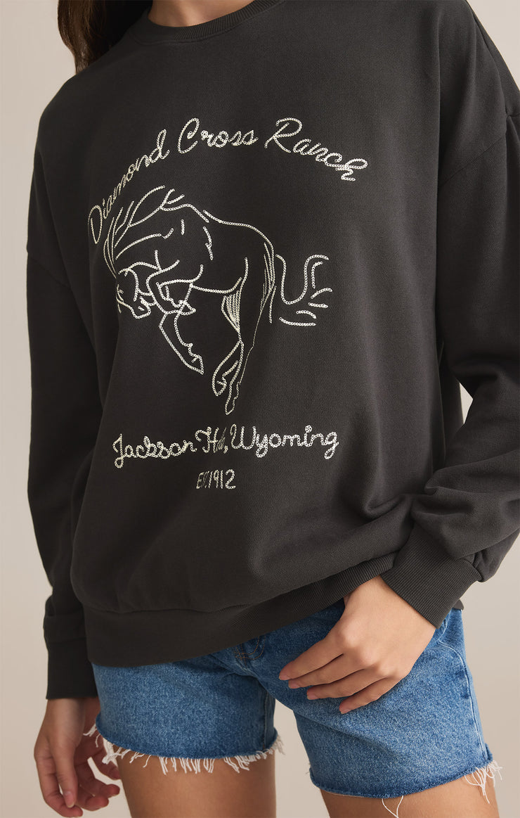 Tops Bronc Embroidered Sunday Sweatshirt Bronc Embroidered Sunday Sweatshirt