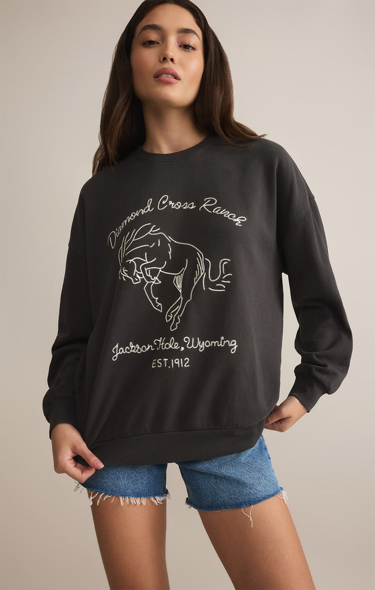 Tops Bronc Embroidered Sunday Sweatshirt Bronc Embroidered Sunday Sweatshirt