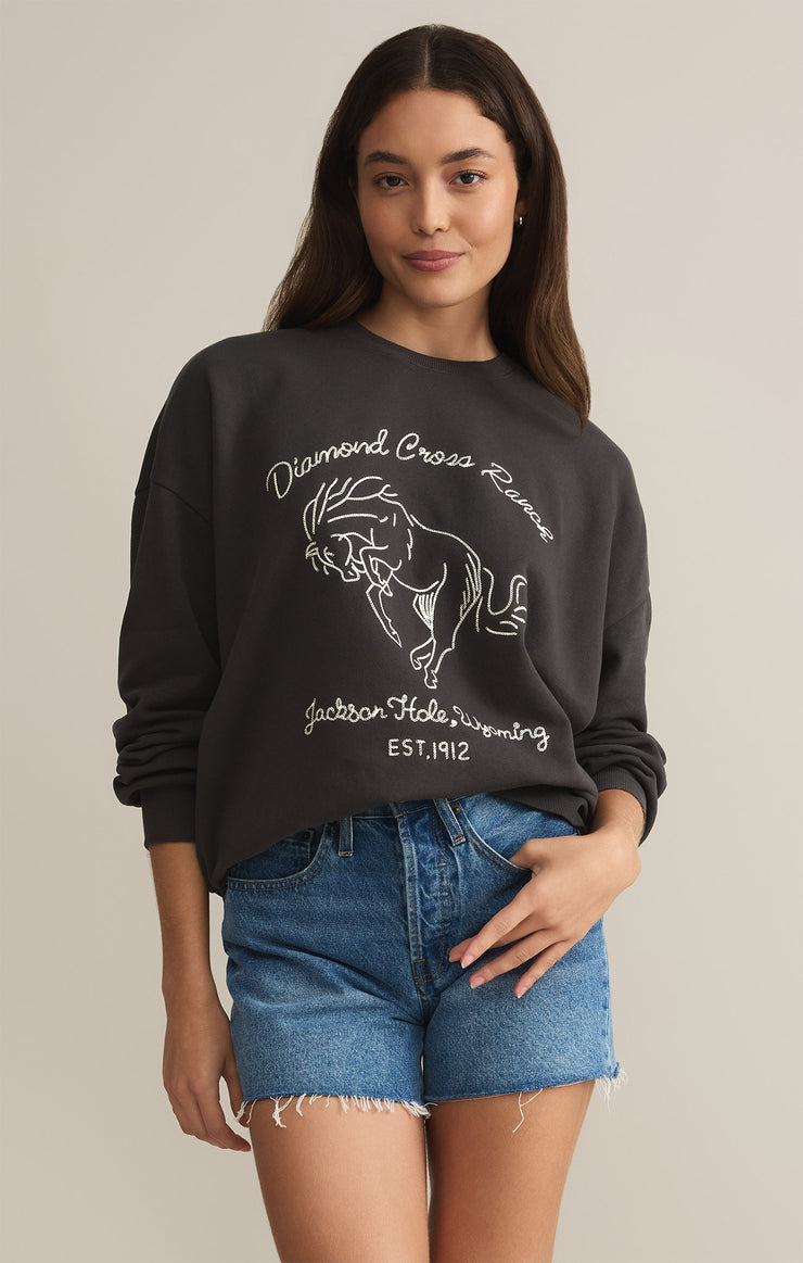 Tops Bronc Embroidered Sunday Sweatshirt Bronc Embroidered Sunday Sweatshirt