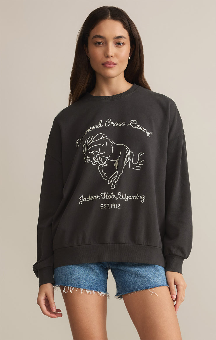 Tops Bronc Embroidered Sunday Sweatshirt Bronc Embroidered Sunday Sweatshirt