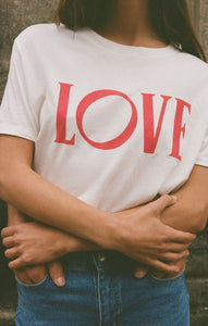 TopsBig Love Boyfriend Tee Sea Salt