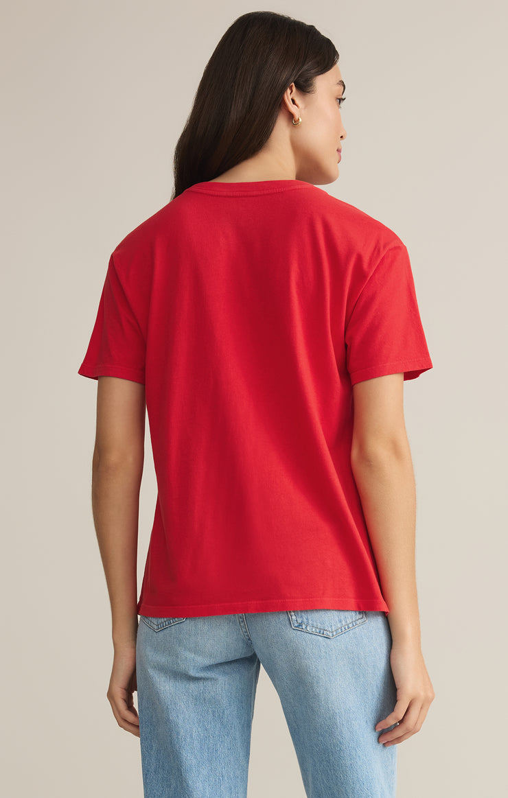 Tops In Love Boyfriend Tee Cherry