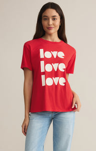 TopsIn Love Boyfriend Tee Cherry