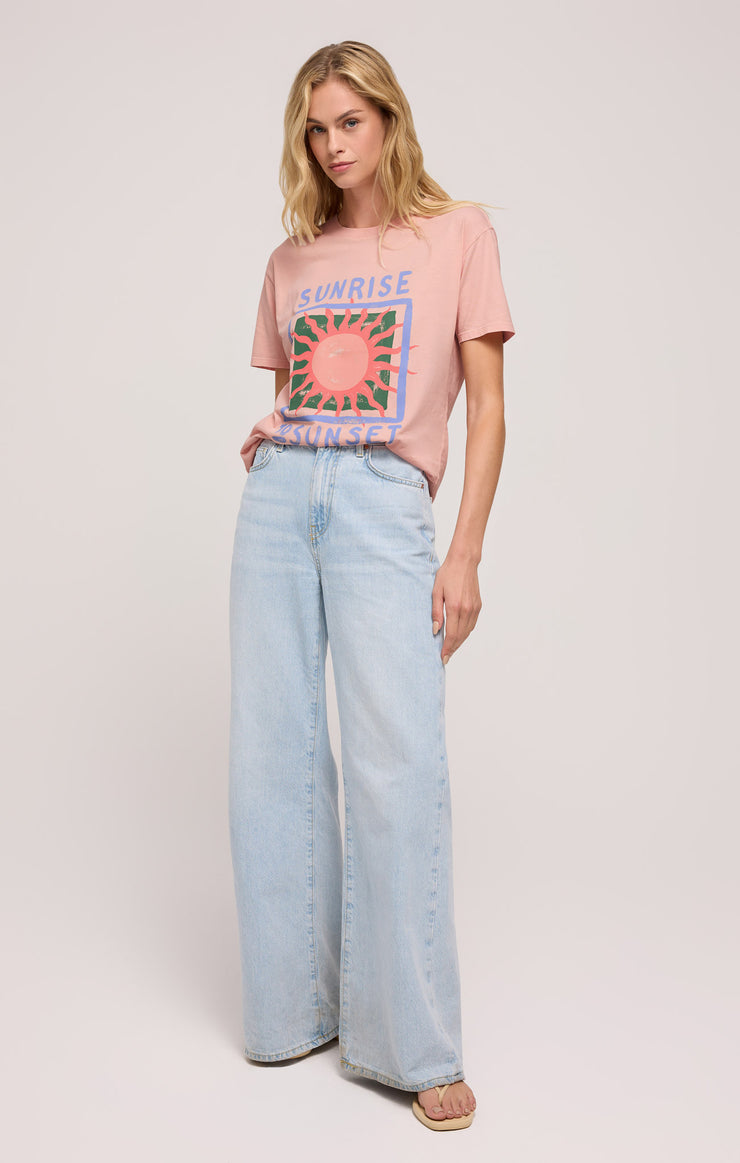 Tops Sunset Boyfriend Tee Pink Dreams