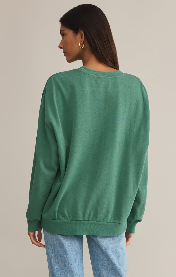 Tops Sail Away Sunday Sweatshirt Botanical Green