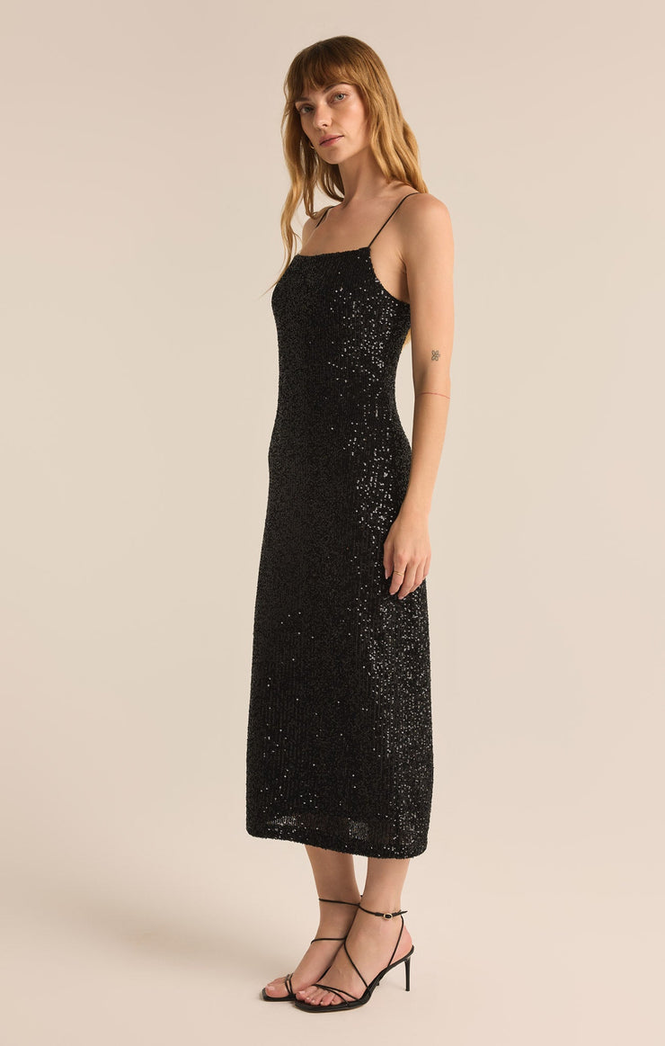 Dresses Paulina Sequin Midi Dress Black