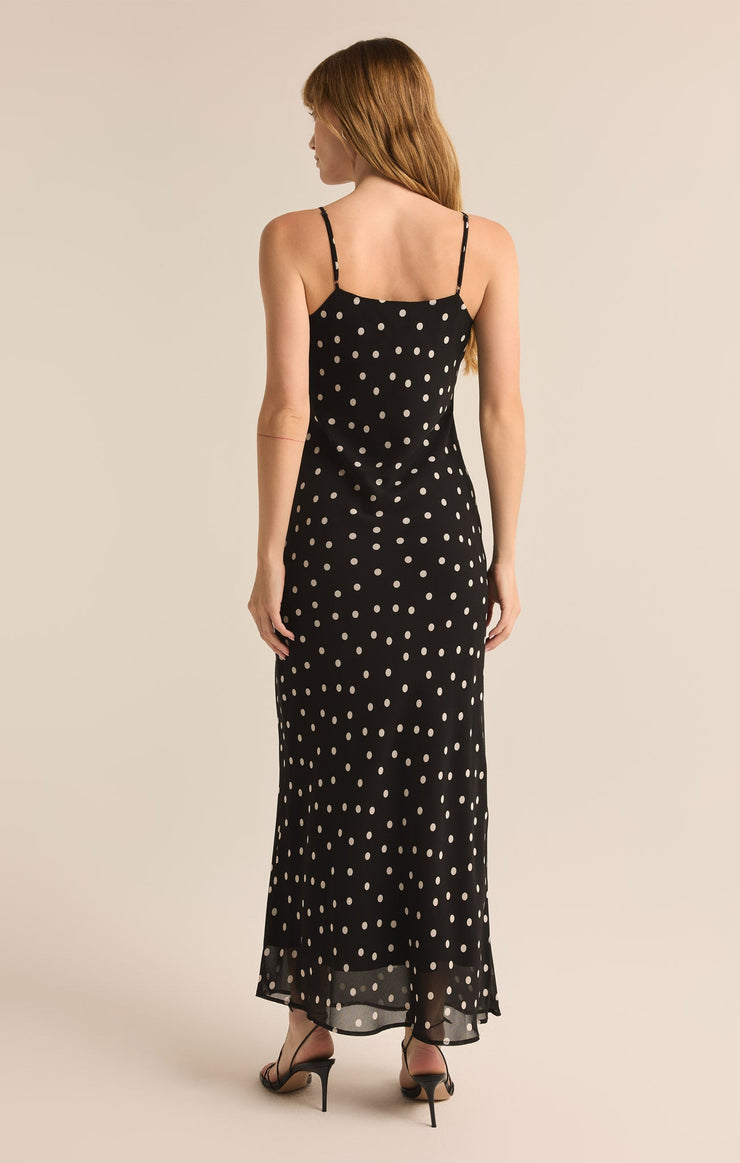 Dresses Cecily Polka Dot Slip Maxi Dress Black