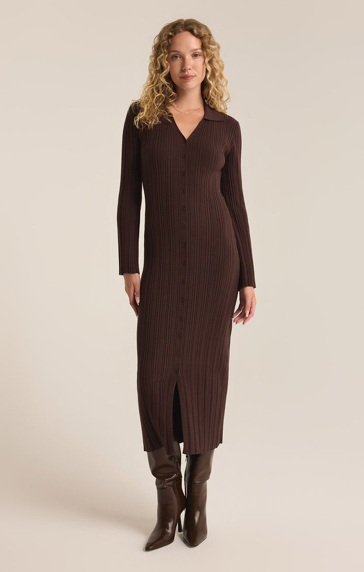 Dresses Danity Sweater Midi Dress Coffee Bean