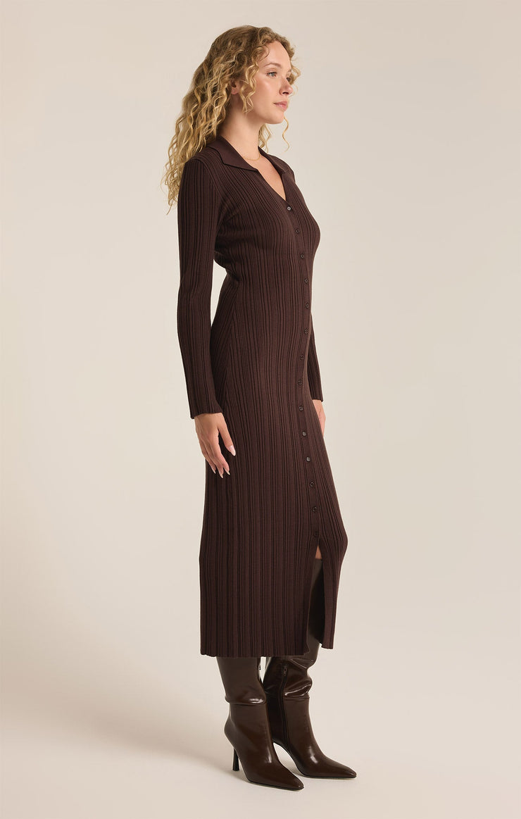 Dresses Danity Sweater Midi Dress Coffee Bean