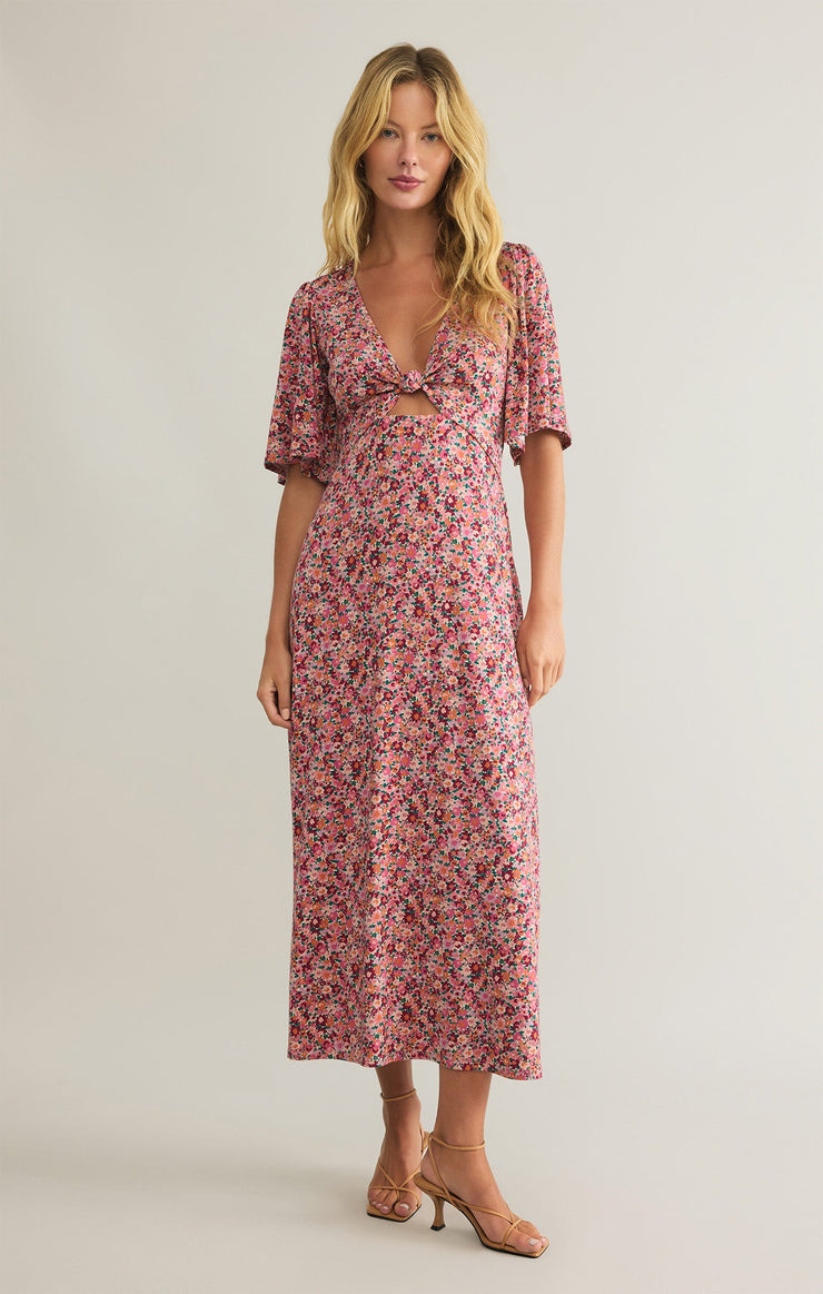 Dresses Mavis Dulce Floral Midi Dress Rose Mauve