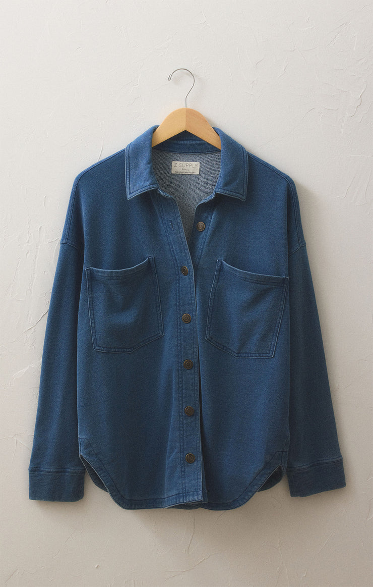 Jackets All Day Knit Denim Jacket Vintage Indigo