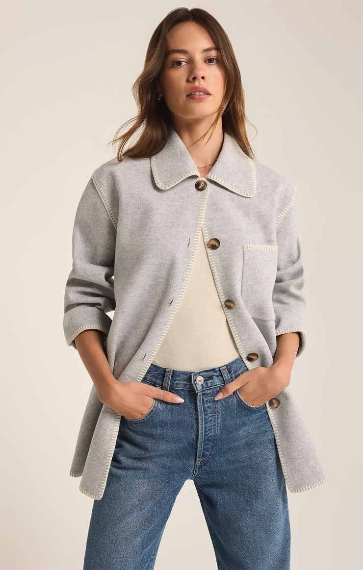 Jackets Olivia Whipstitch Jacket Heather Grey