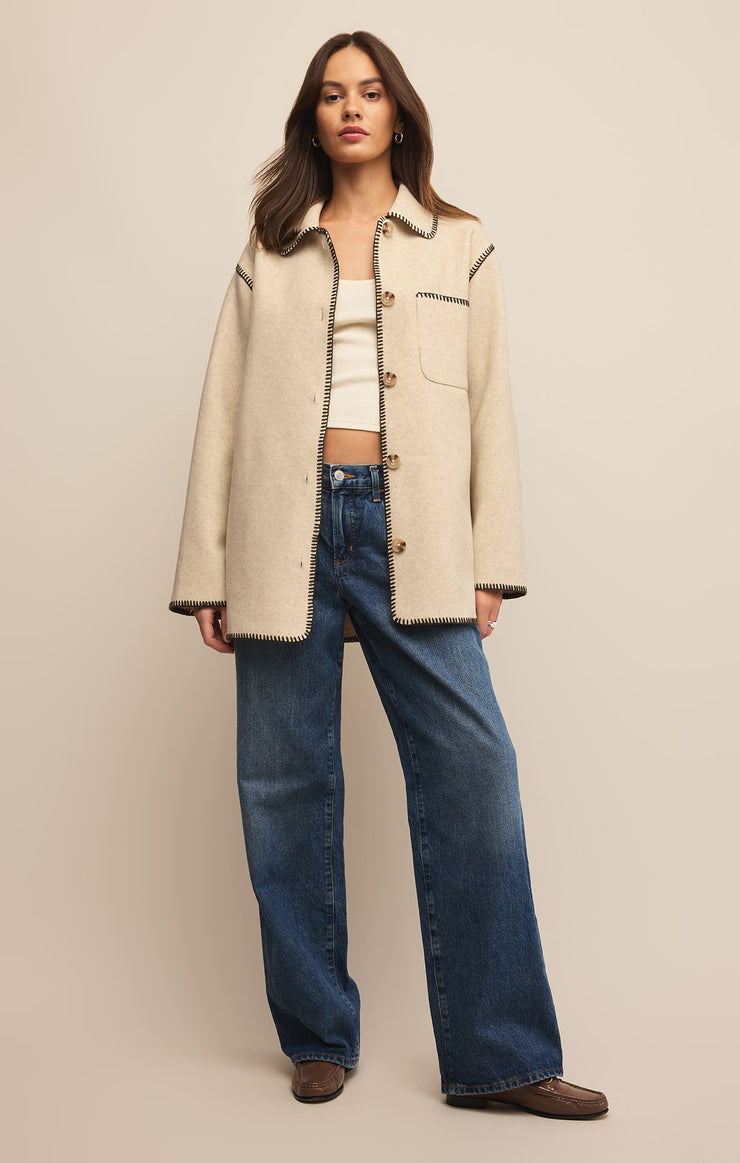 Jackets Olivia Whipstitch Jacket Oatmeal Heather