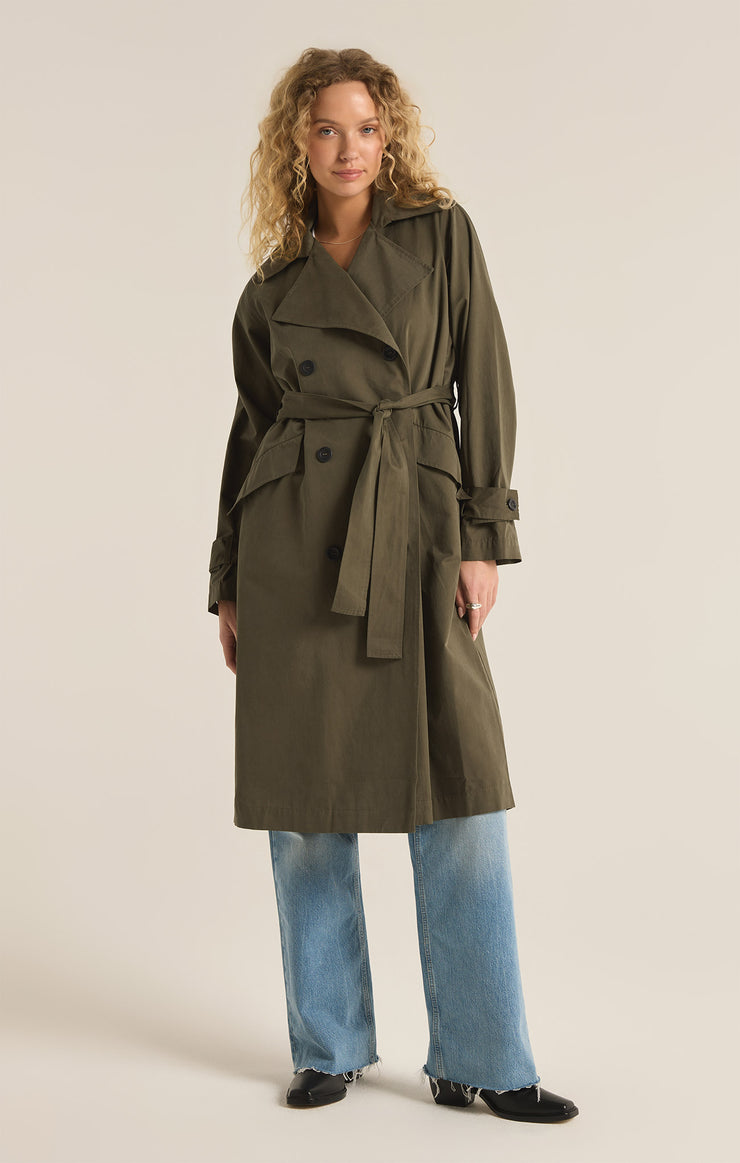 Jackets Dorian Trench Coat Grape Leaf