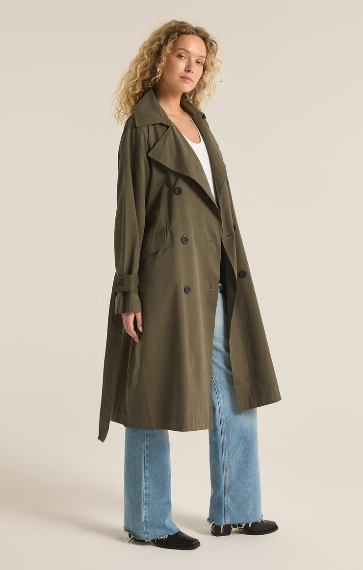 Jackets Dorian Trench Coat Grape Leaf