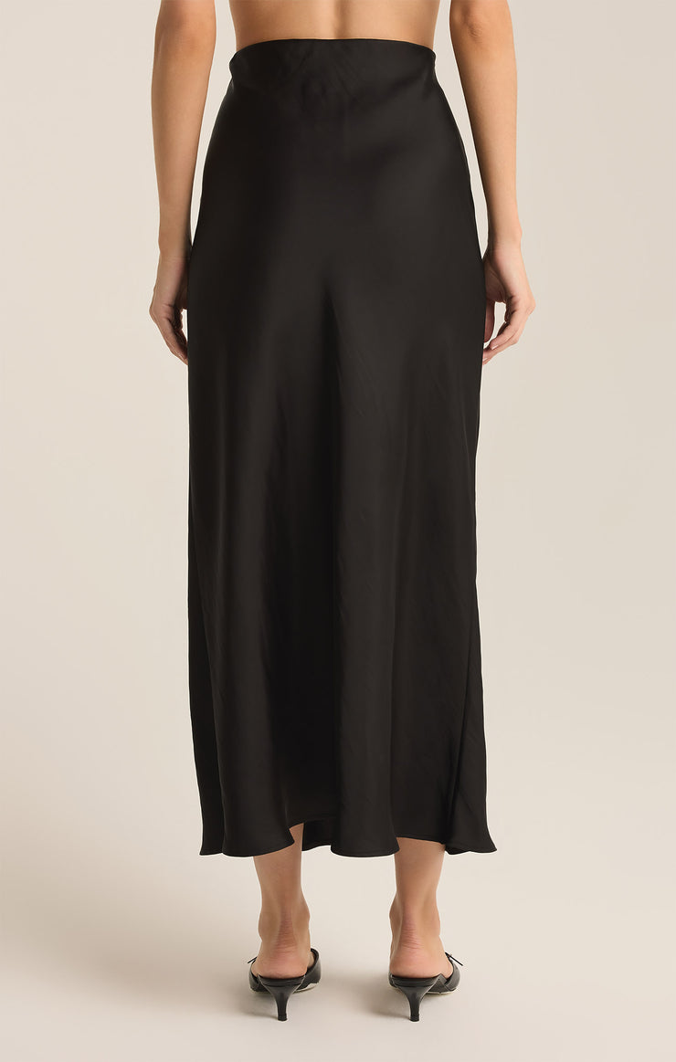 Skirts Europa Luxe Sheen Midi Skirt Black