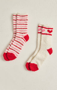 Accessories2-Pack Plush Stripe Socks Vanilla Ice