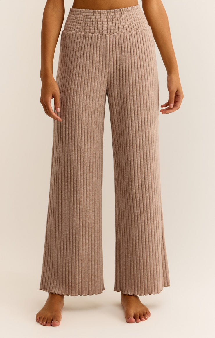 Pants Dawn Smocked Rib Pant Iced Coffee