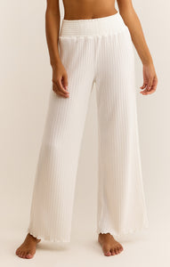 PantsDawn Smocked Rib Pant White