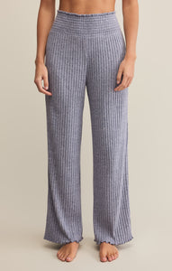 PantsDawn Smocked Rib Pant Worn Blue