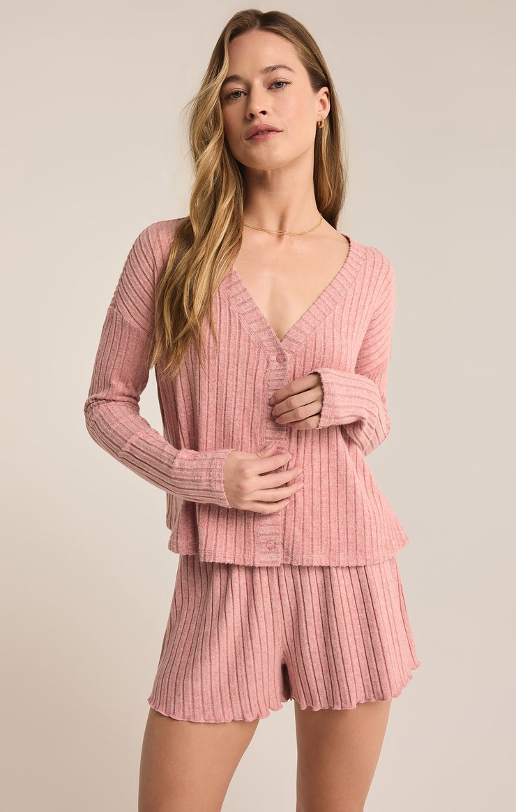 Tops Mara Long Sleeve Cardigan Top Rosebud