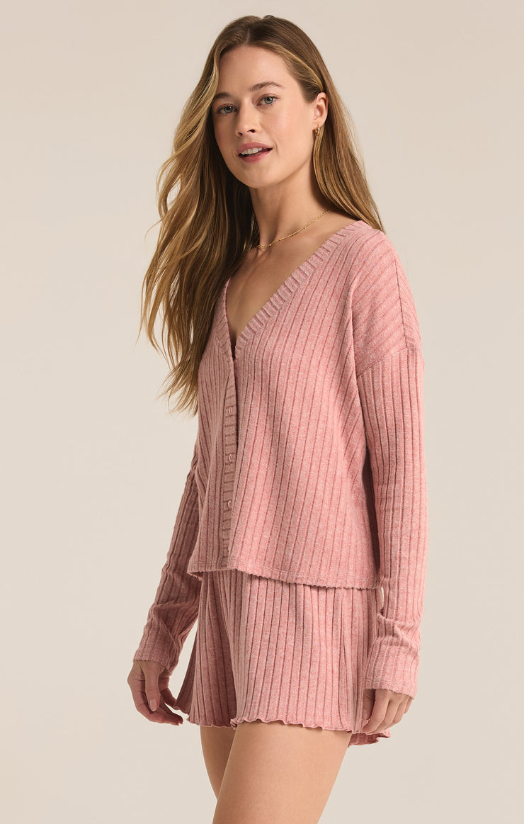 Tops Mara Long Sleeve Cardigan Top Rosebud