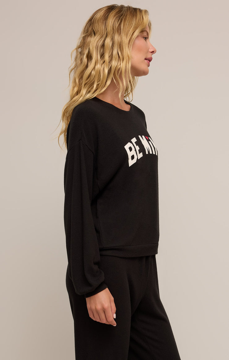 Tops Be Mine Long Sleeve Top Black