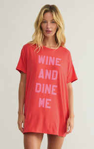 TopsWine & Dine Night Shirt Hot Stuff