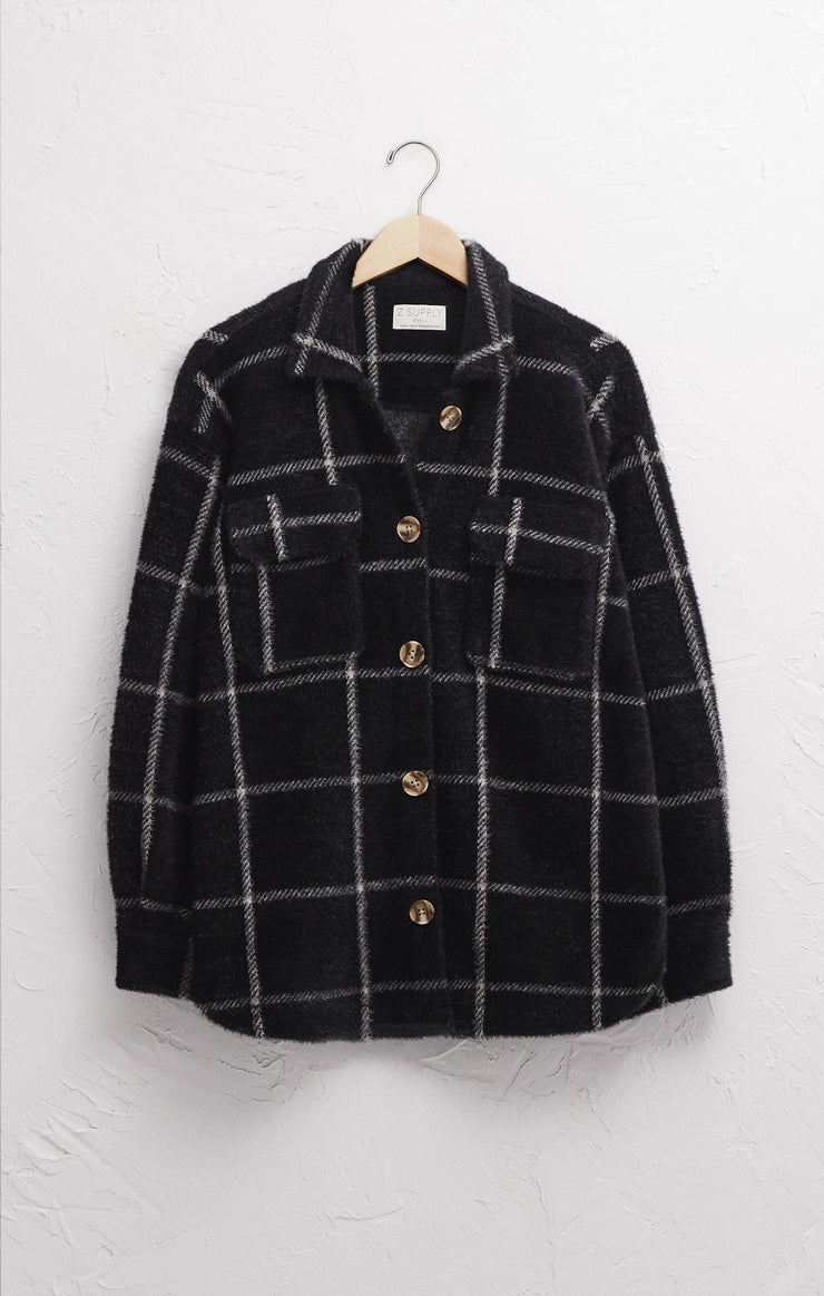 Jackets Plaid Tucker Shirt Jacket Washed Black