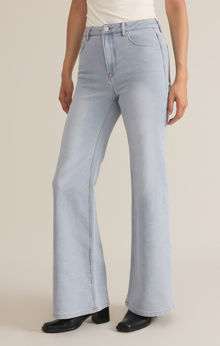 Pants Georgia Denim Relaxed Leg Sun Bleached Indigo