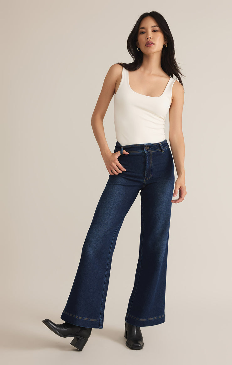 Pants Rilynn Denim Wide Leg Dark Rinse