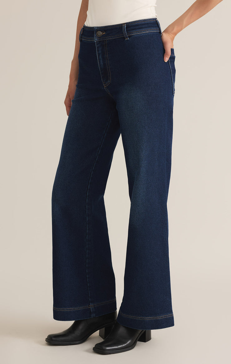 Pants Rilynn Denim Wide Leg Dark Rinse