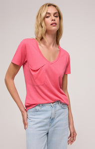 TopsPocket Tee Disco Pink