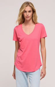 TopsPocket Tee Disco Pink