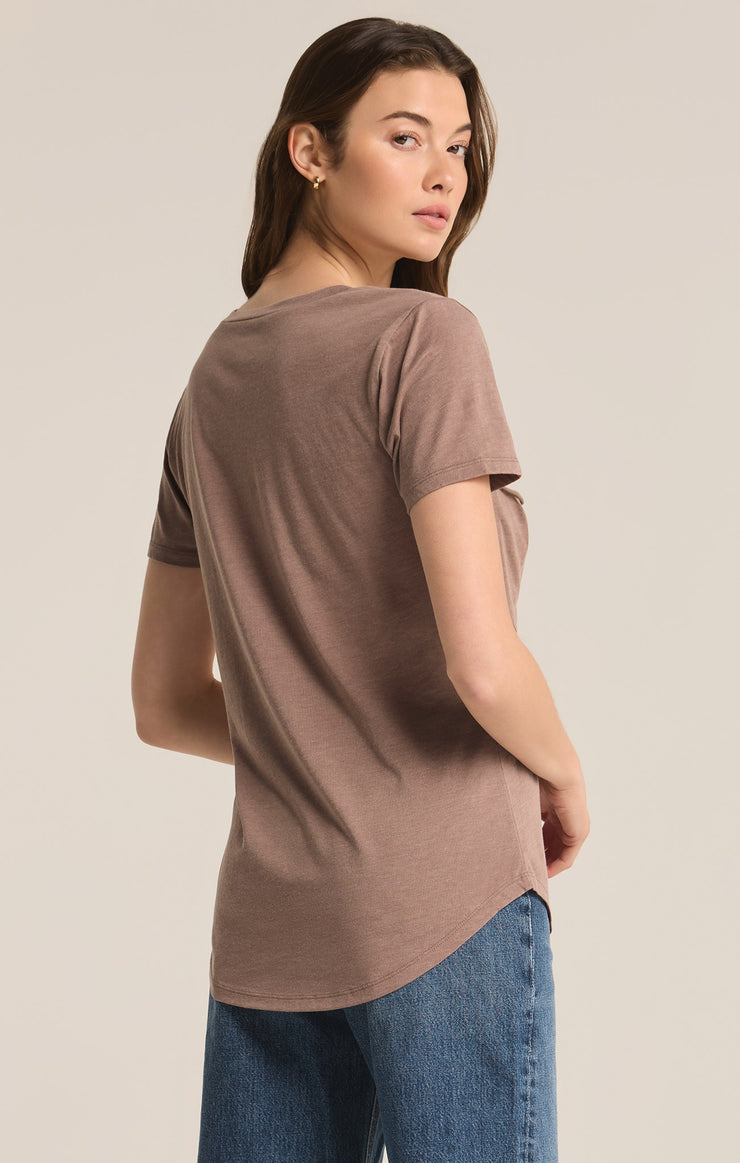 Tops Pocket Tee Deep Taupe