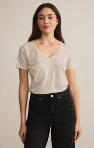 TopsPocket Tee Light Oatmeal Heather