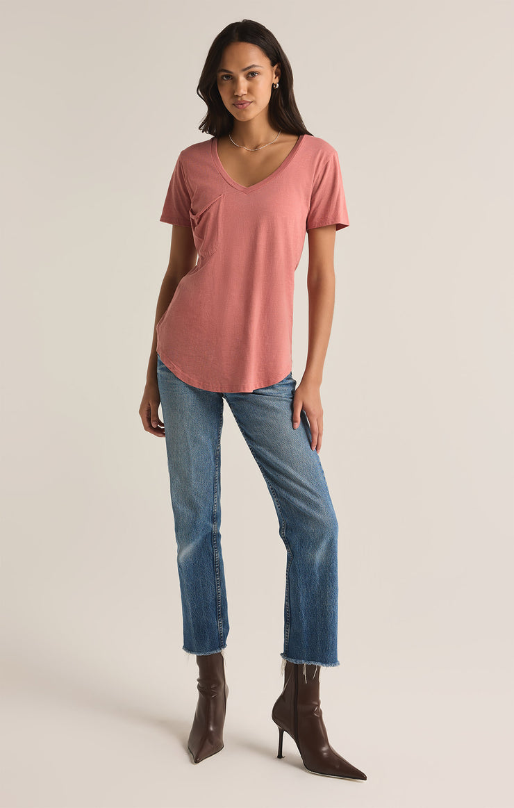 Tops Pocket Tee Rosebud