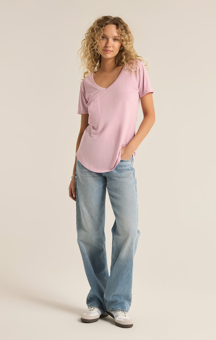 Tops Pocket Tee Sunset Mauve