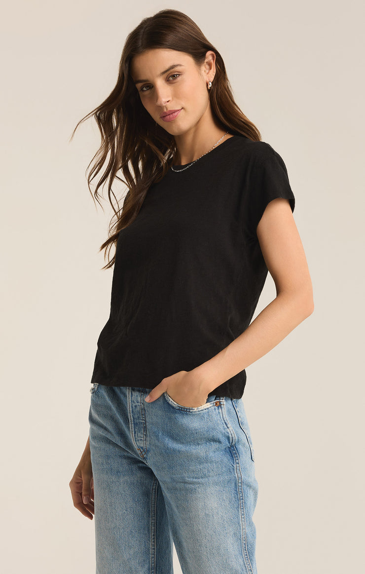 Tops Modern Slub Tee Black