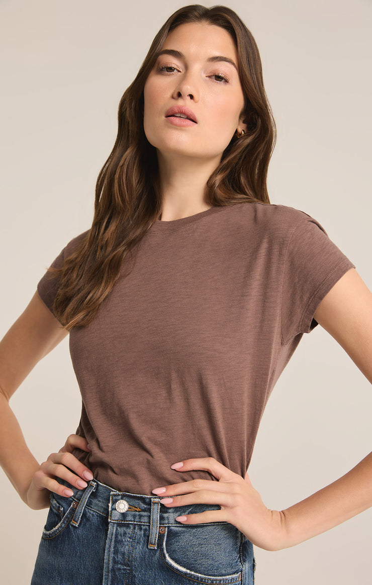 Tops Modern Slub Tee Deep Taupe