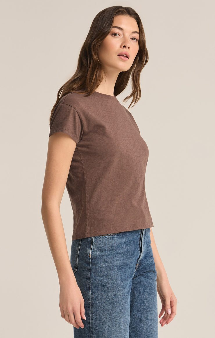 Tops Modern Slub Tee Deep Taupe