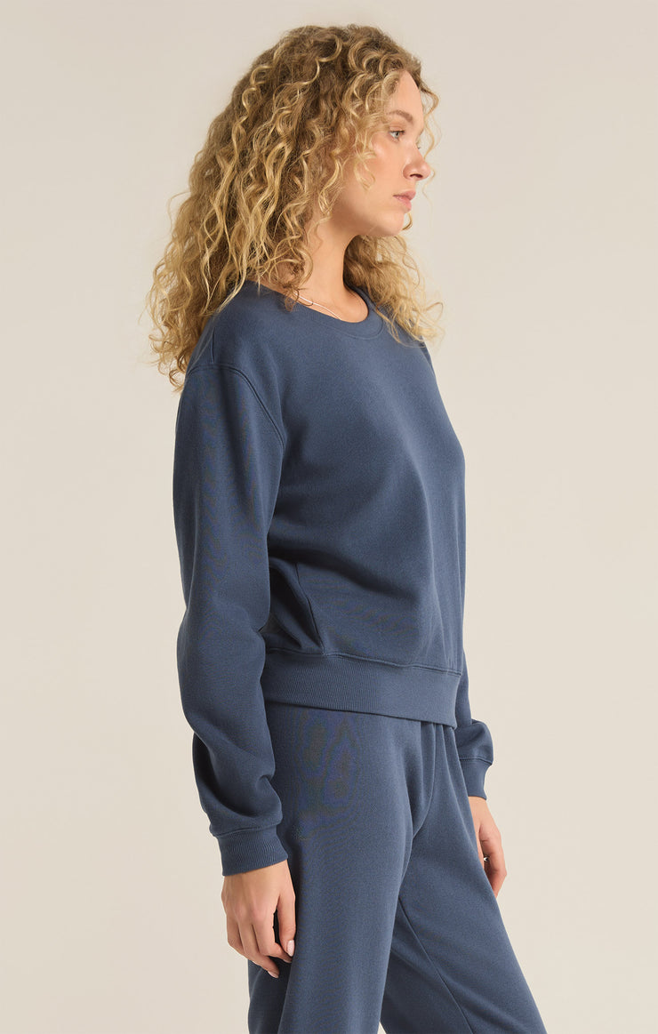 Tops Classic Crew Fleece Sweatshirt Midnight