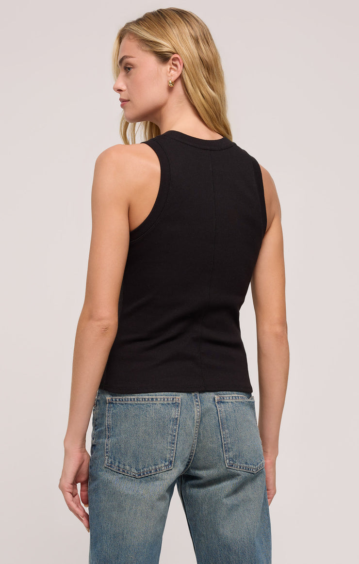 Tops Sirena Rib Tank Black