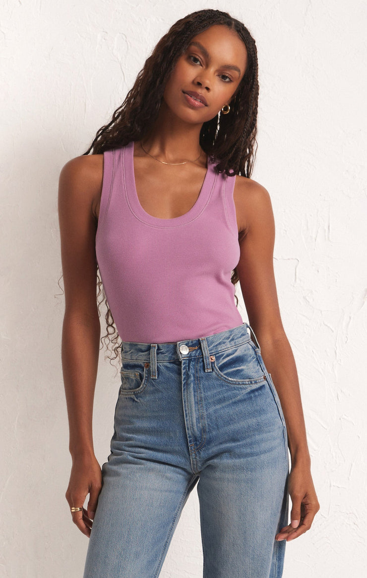 Tops Sirena Rib Tank Dusty Orchid