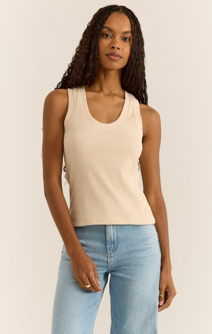 Tops Sirena Rib Tank Light Oatmeal Heather