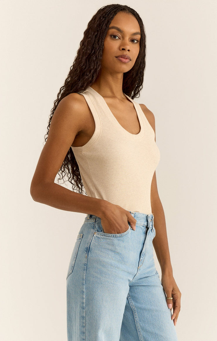 Tops Sirena Rib Tank Light Oatmeal Heather