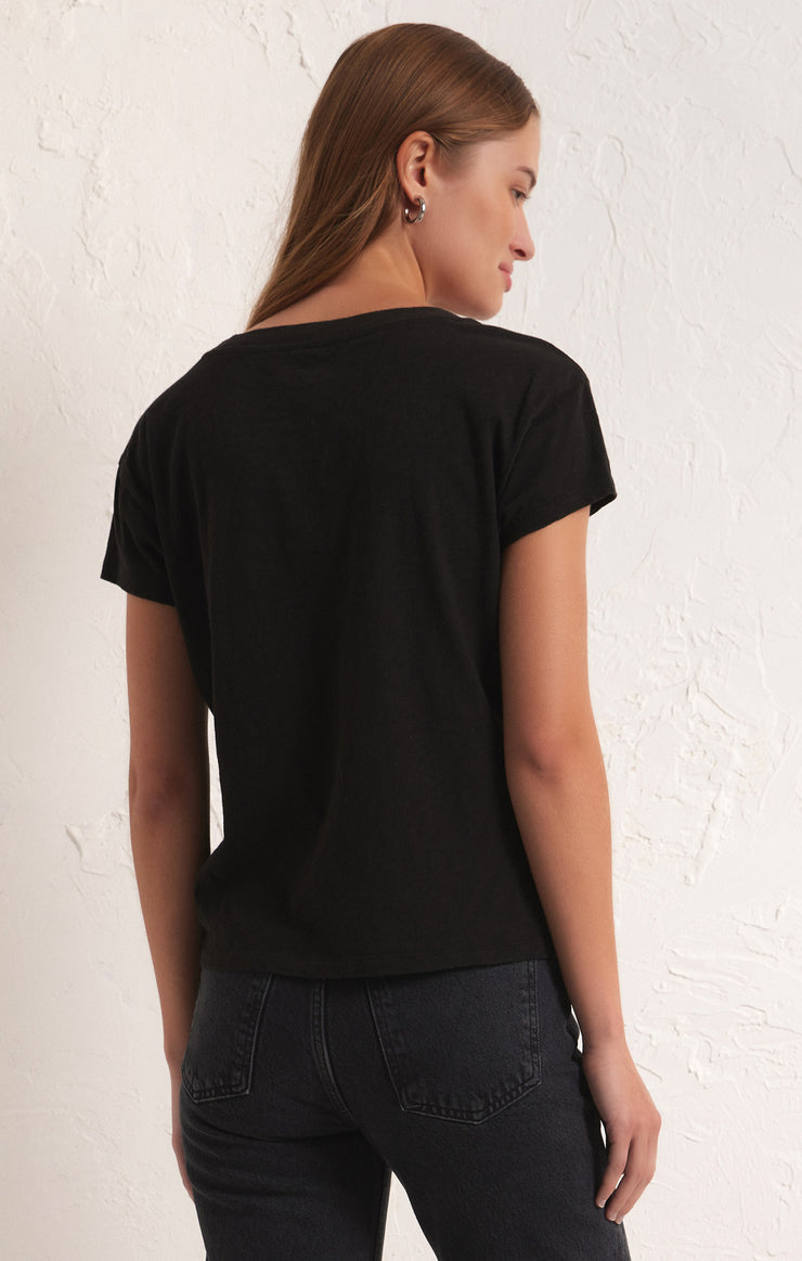 Tops Modern V-Neck Tee Black