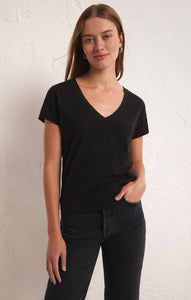 TopsModern V-Neck Tee Black