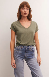 TopsModern V-Neck Tee Evergreen