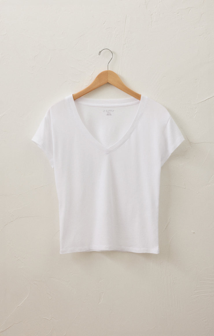 Tops Modern V-Neck Tee White